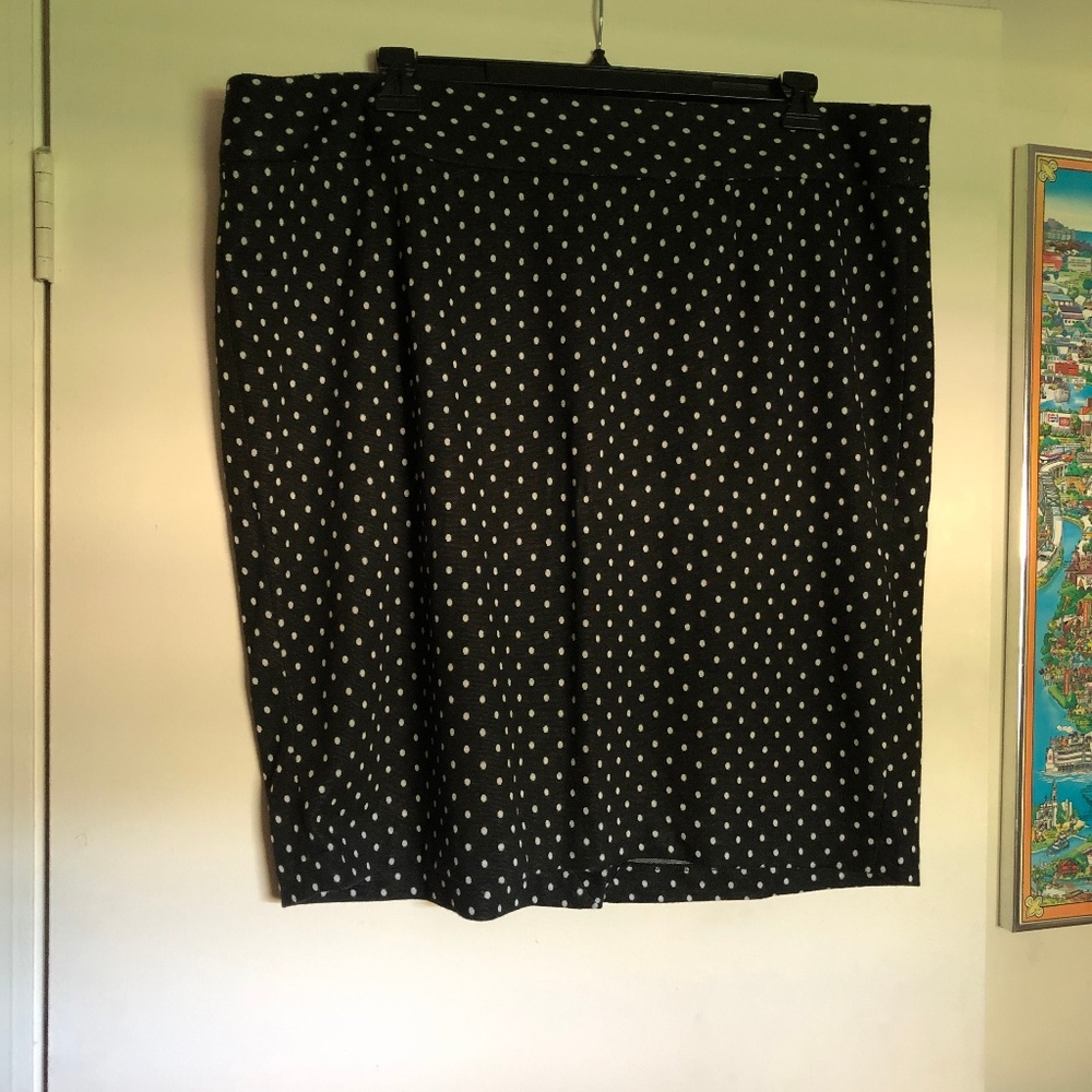 Lane Bryant polka dot pencil skirt